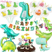 dinosaur party decorations balloons happy birthday banner kids birthday party decorations jungle party baby shower air globos