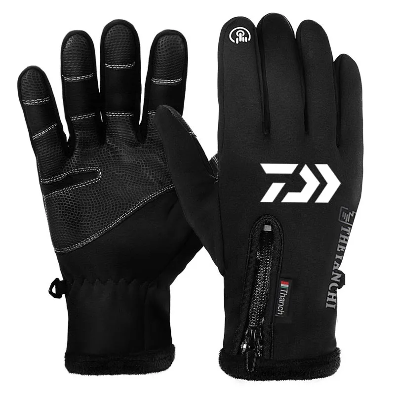 

Теплые зимние перчатки для рыбалки, водонепроницаемые ветрозащитные дышащие Нескользящие перчатки с закрытыми пальцами для сенсорных экр...