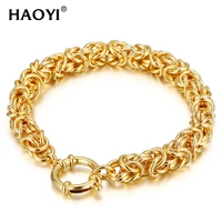 8mm big gold bangle bracelet punk chain circle link retro male geometric bracelets personality jewelry hiphop 2020 man