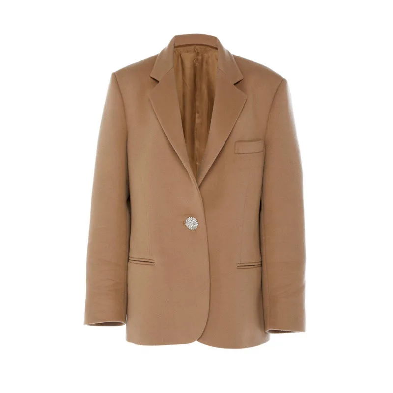 【HSY】2019 осенне-зимний Новый Женский Повседневный шерстяной костюм куртка