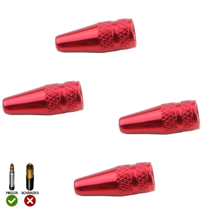 Колпачки для клапанов велосипеда алюминиевые колпачки высокого давления 4 шт.