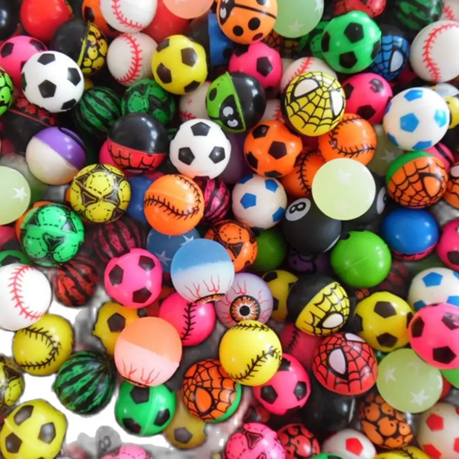 

20pcs/lot hot sales toy ball mixed Bouncy Ball child floating elastic rubber ball Children of pinball bouncy toys High quality