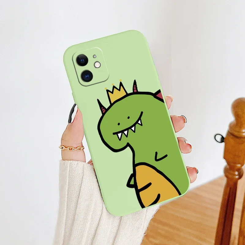 

Little Dinosaur Case For iPhone 12 Pro Max Mini 11 Pro Max X XR XS MAX SE2020 8 7 6 6S Plus Ultra Thin Soft Phone Cover Case