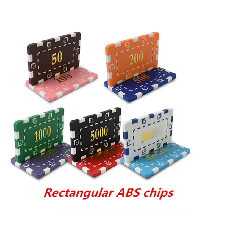 6 шт./компл. ABS новый материал с прямоугольным par Dezhou poker stid Black Jack горячий чип|poker chip