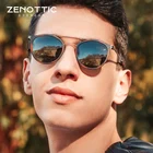 Солнцезащитные очки ZENOTTIC мужские UV-400, винтажные поляризационные, с двойной перемычкой, в круглой металлической оправе, легкие, с защитой от ультрафиолета