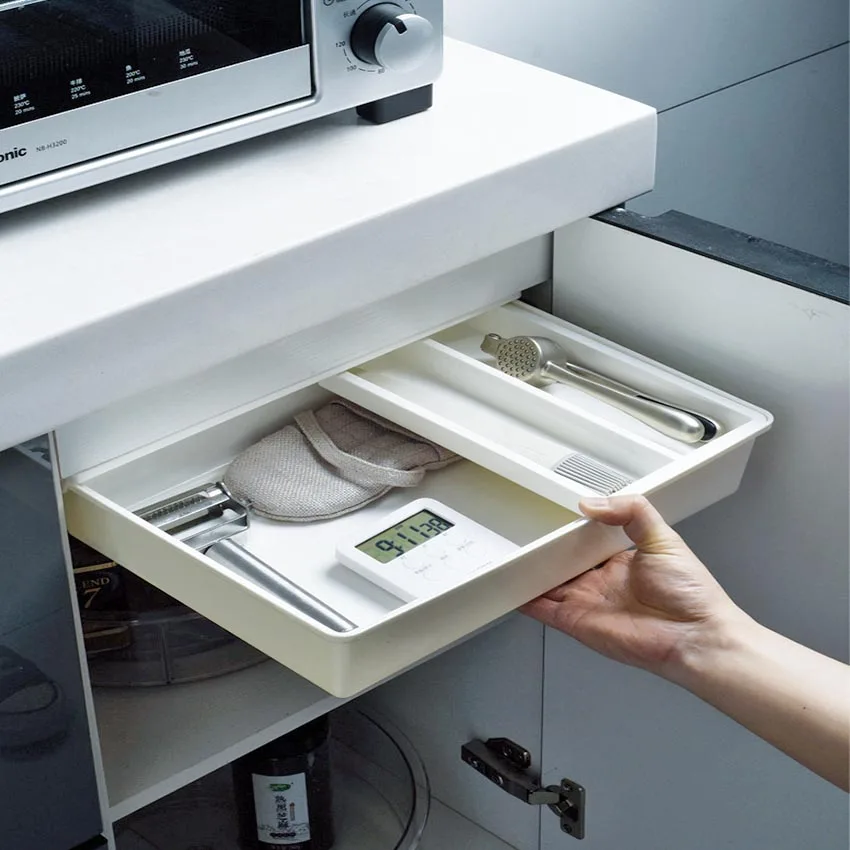 Самоклеящийся ящик под столом скрытый для хранения органайзер макияжа