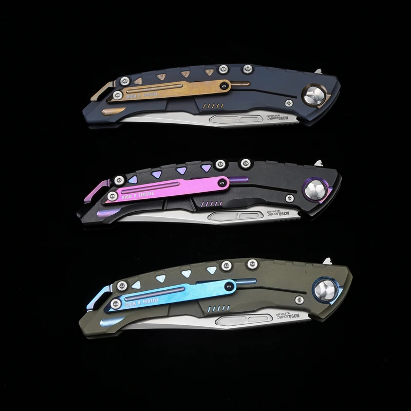 Складной Нож С флиппером и лезвием Real M390 титановая ручка TC4 инструменты для