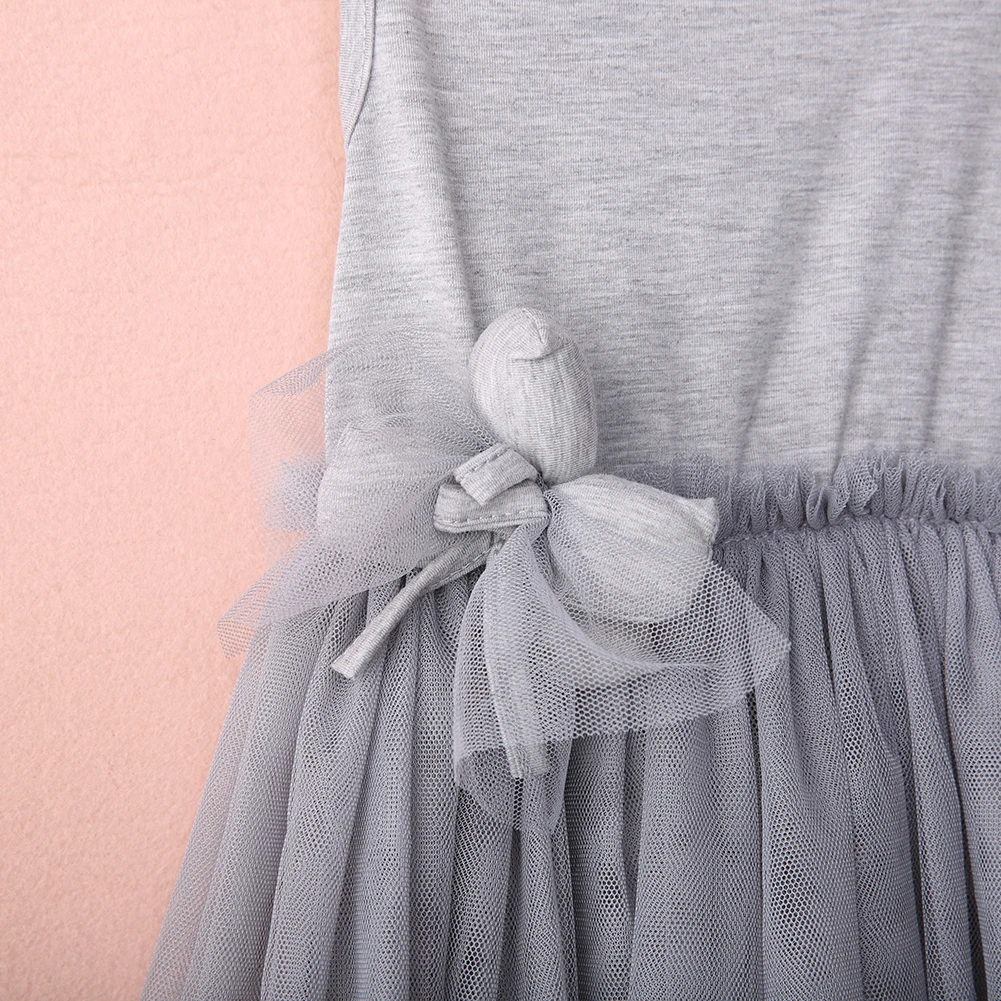 Новая детская одежда для маленьких девочек однотонное платье-пачка без рукавов с