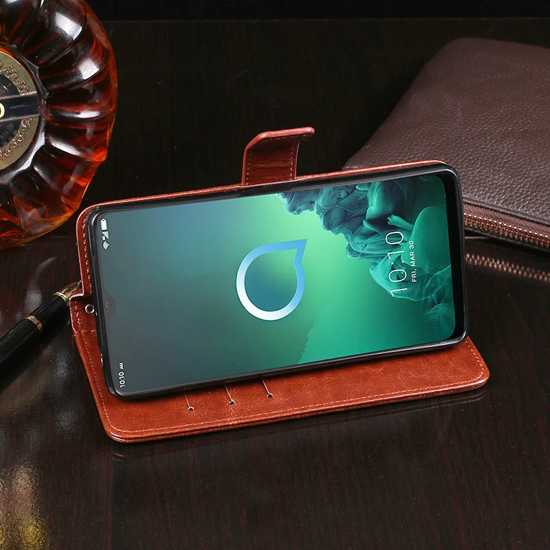 Чехол-книжка для Alcatel 3X 2019 кожаный 5048U 5048Y | Мобильные телефоны и аксессуары
