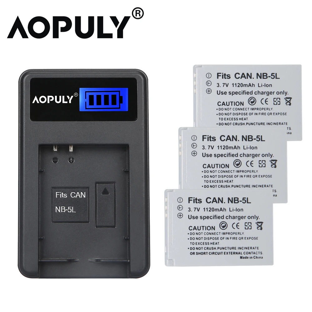 AOPULY 2 шт. NB 5L NB5L батарея + ЖК зарядное устройство USB для Canon S110 SX200 SX210 SX220 SX230 IS HS IXUS 850
