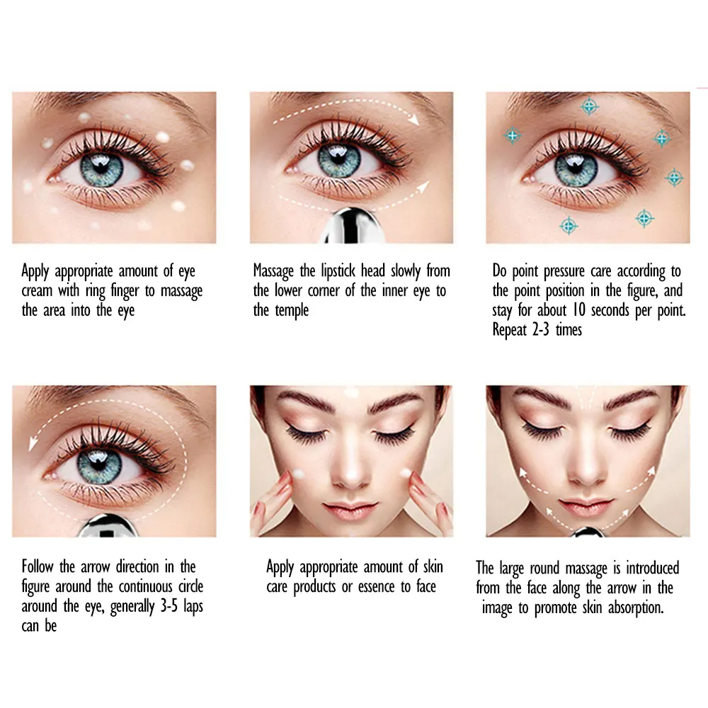 Губная помада форма Ион лицо красота ультразвуковое устройство эссенция