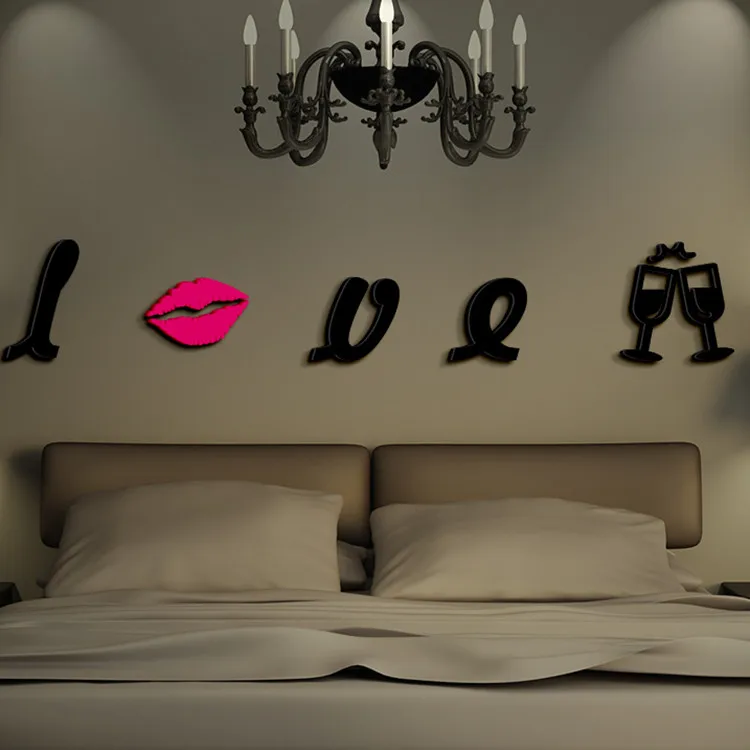 3D Хрустальная Настенная Наклейка WS99 креативный теплый фон для спальни комнаты