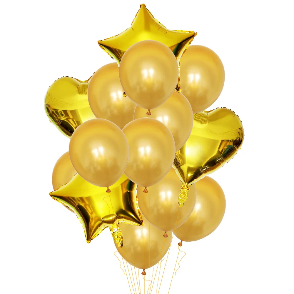 Горячая Распродажа 18 дюймов на заказ розовое золото сердце пятиконечная звезда