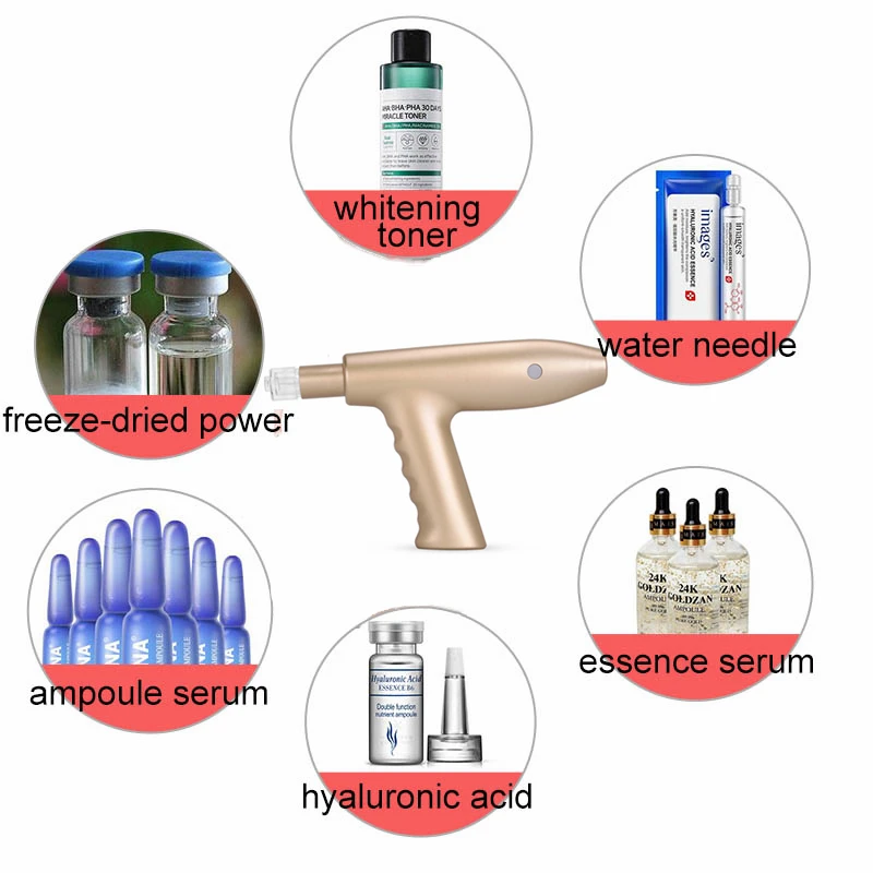 Инжектор для микро кристаллов инструмент увлажнения лица косметологии без игл