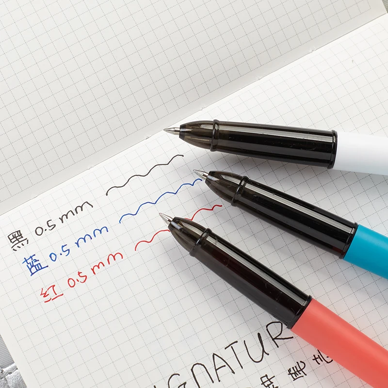 Ручка с гелевыми чернилами для подписей 4 шт./лот шариковая ручка 0 5 мм черные