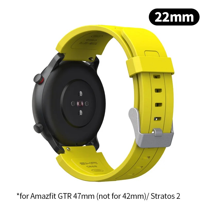 for GTR 47mm Для Amazfit bip GTR 42 мм 47 мм GTS Смарт-часы ремешок SIKAI сменный ремешок для xiaomi huami bip lite midong браслет 20 22 мм - Color: for GTR 47mm