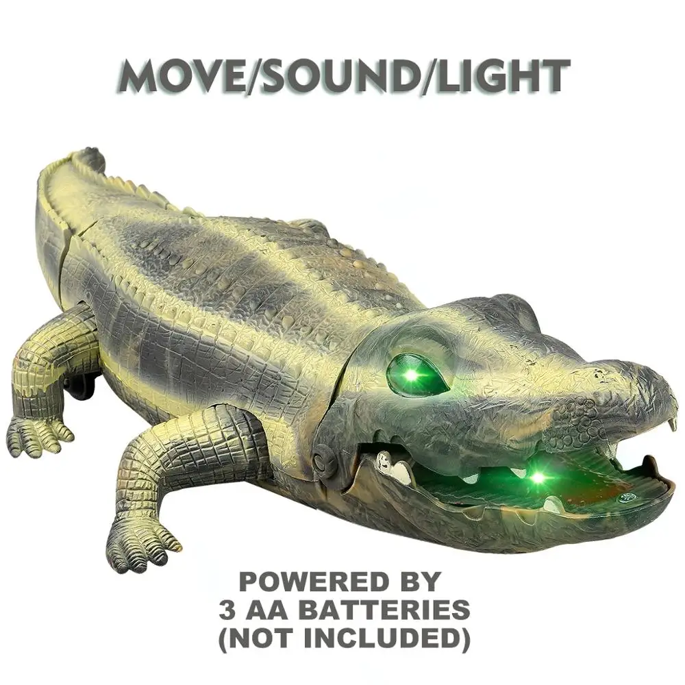 Large Crocodile Electronic Toys Jungle Model for Child Move Crawl Sound Light Boy Animal Action Play Figure One Piece Deco | Игрушки и