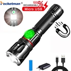 Pocketman светодиодный фонарик с зарядкой от USB, фонарик с телескопическим увеличением, фонасветильник с магнитом на конце, рабочий фонасветильник