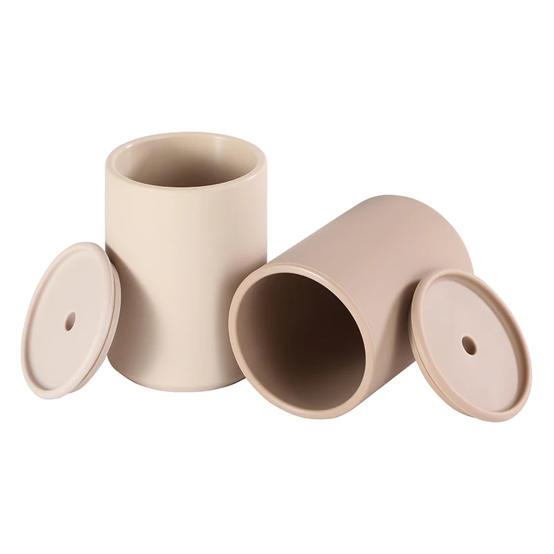 

Baby Silicone Tableware Set BPA Free Silione WaterProof Bib Non-Slip Suction Bowl Orangic Drinking Cup with Lid Baby Plate