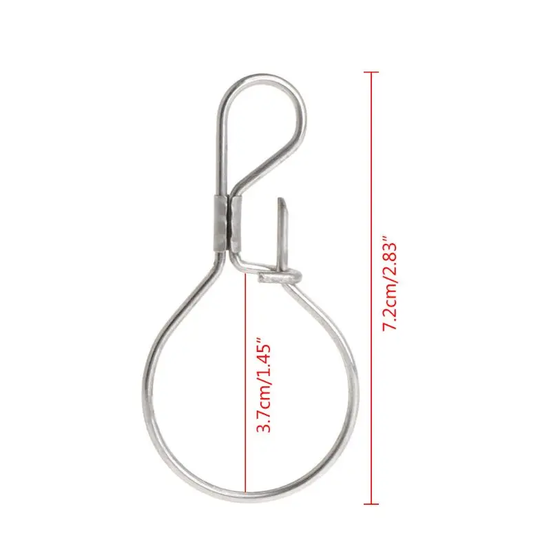 

Live Fish Lock Stainless Steel Buckle Fishing Tackle Snaps Portable Accessories