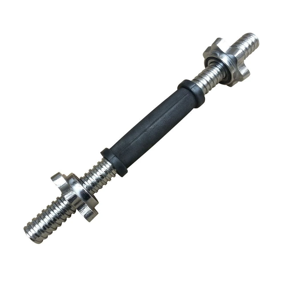 Гриф DFC RB14TR-30 хром 350 мм 30 замок кольцевая гайка ручка с резиновым покрытием | Спорт