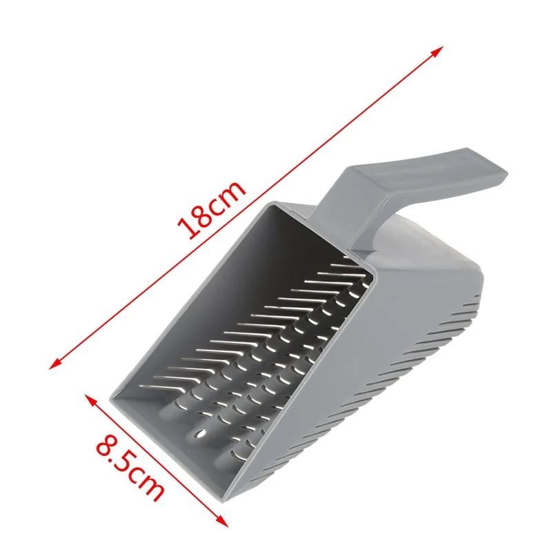 Aquarium Fish Tank Gravel Sand Scoop Shovel Scraper Cleaning Pan Gray | Дом и сад