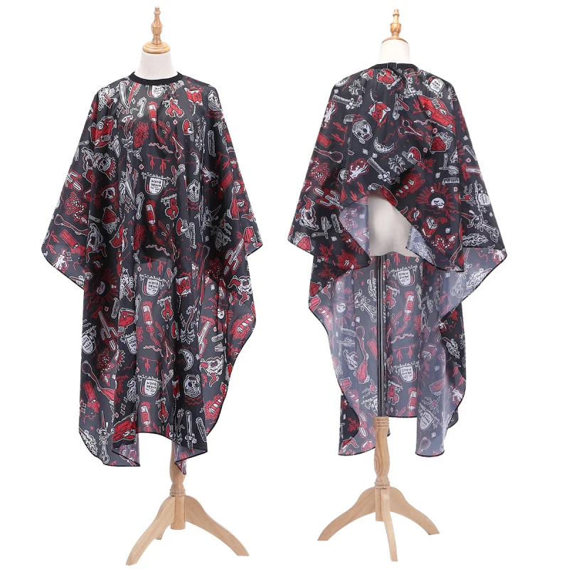 1pc Red Car Cactus Patterns Haircut Hairdressing Barber Cloth Apron Polyester Hair Styling Design Supplies Salon Gown New |