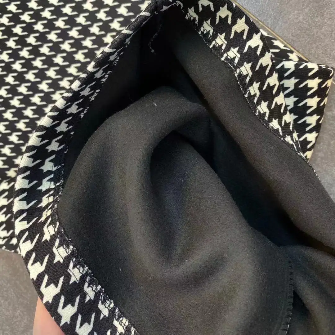 

ZCSMLL Split Chain Belt Decoration Patchwork Plaid Pattern High Waist Wide Leg Casual Women Pants 2021 Spring Fashion