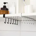 6 крючков, подвесная стойка для кухонного шкафа, стеллаж для хранения кружек, чашек, ключей, тканевых галстуков, органайзер, держатель для домашнего хранения