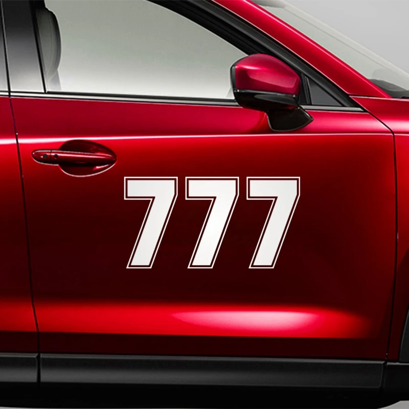 

Car Stickers and Decals Funny Number 777 Vinyl Reflective Bumper Decoration Accessories Car Stickers,ZWW0446,20cm*10cm