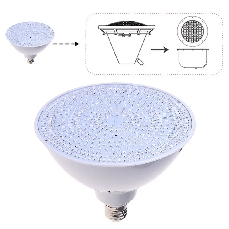 

2021 New 120V 45W Colorful Swimming Pool Underwater Round Lights LED Wateproof Festival Ambient Pool Lamp Garden Backyard Decor