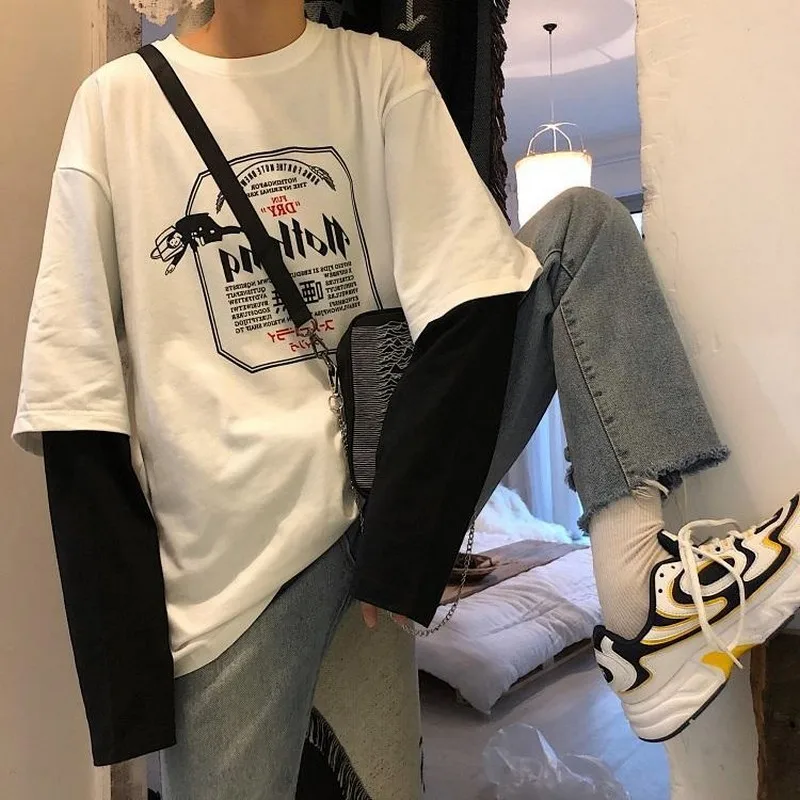 Футболка NiceMix в японском стиле хип хоп для мужчин и женщин забавная Повседневная