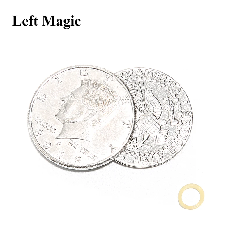 Special Magnetic Flipper Coin Butterfly Coin Magic Tricks ( Made Of Half Dollar Copy  ) Money Magic Accessories Close Up Tricks