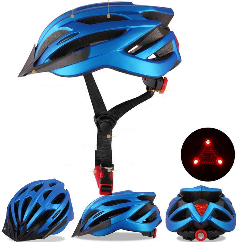 

With taillight Bicycle Helmet MTB Road Cycling Rear Light Helmets Integrally-molded Safety EPS+PC Sports Urban Bike Helmets