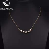 xlentag original design natural baroque pearl necklace for women party birthday gift silver 925 jewelry collier gn0111