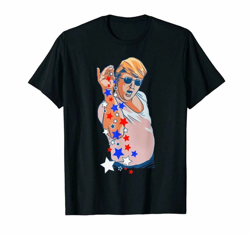 4 июля Дональд Трамп соль Freedom смешная патриотическая мема черная футболка Sportswear
