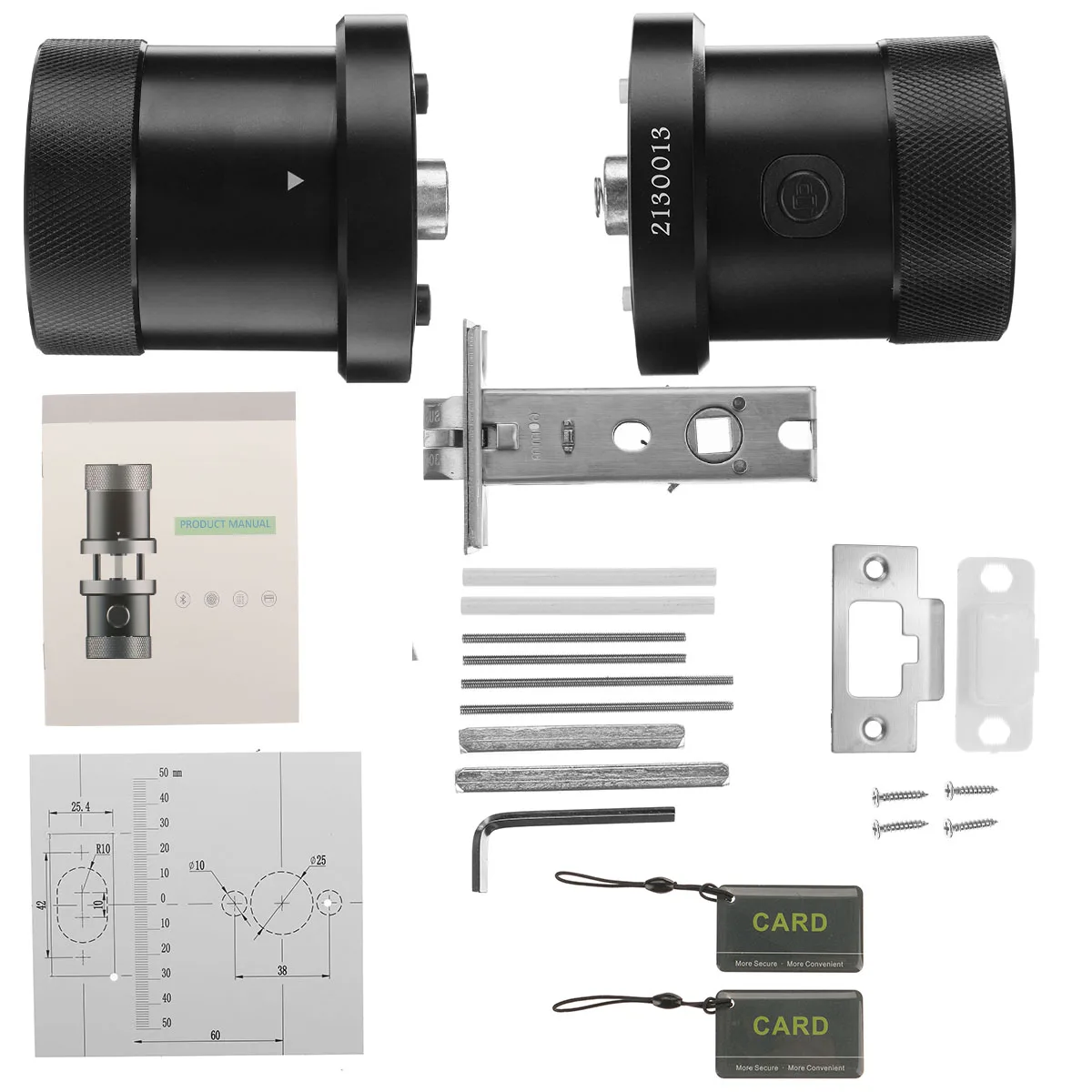 

Smart Lock Fingerprint Door Lock Digital Keyboard Smart Card Combination knob Lock For Home Office Hotel APP bluetooth Door Lock