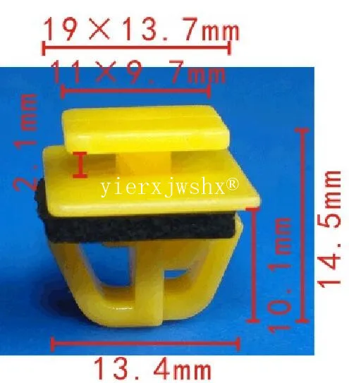 Yierxjwshx 13 5 мм рокер молдинг клипса W уплотнитель A21064 87758-35000 8775835000 для Accent SantaFe Tiburon |