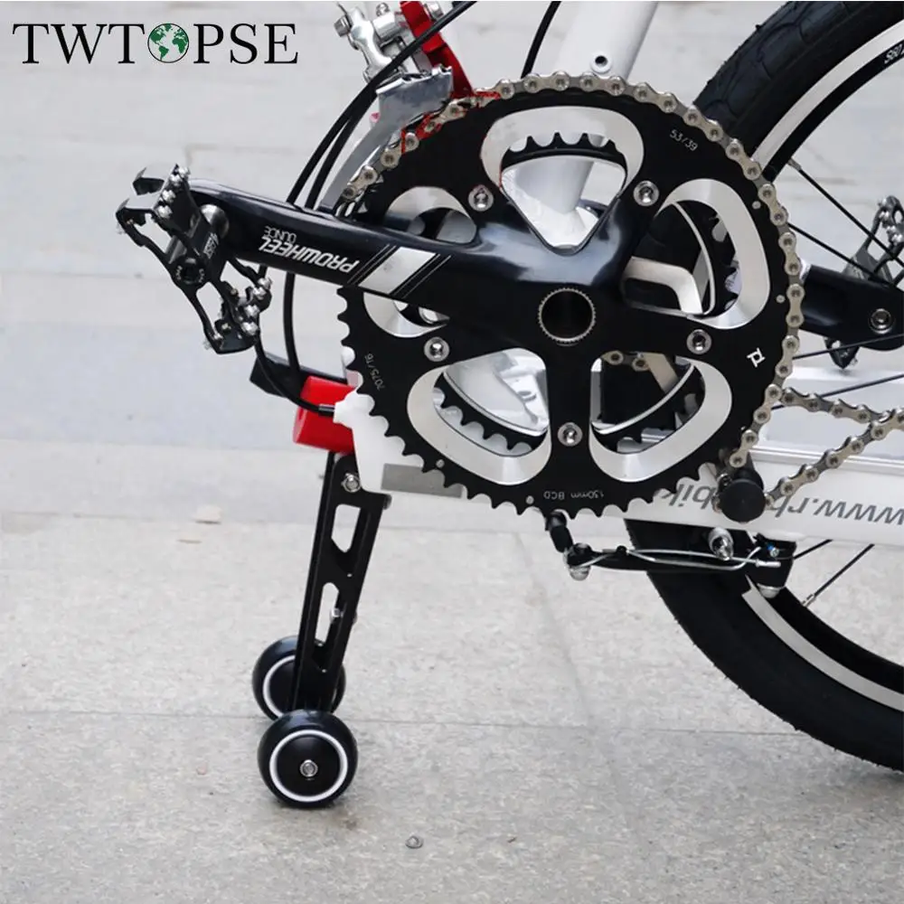 

TWTOPSE Bike Rack Easywheel For Birdy 2 3 Classic RHINE Folding Bike Pack Rack Easy Wheel Holder Aluminum Alloy 238g Bike Part
