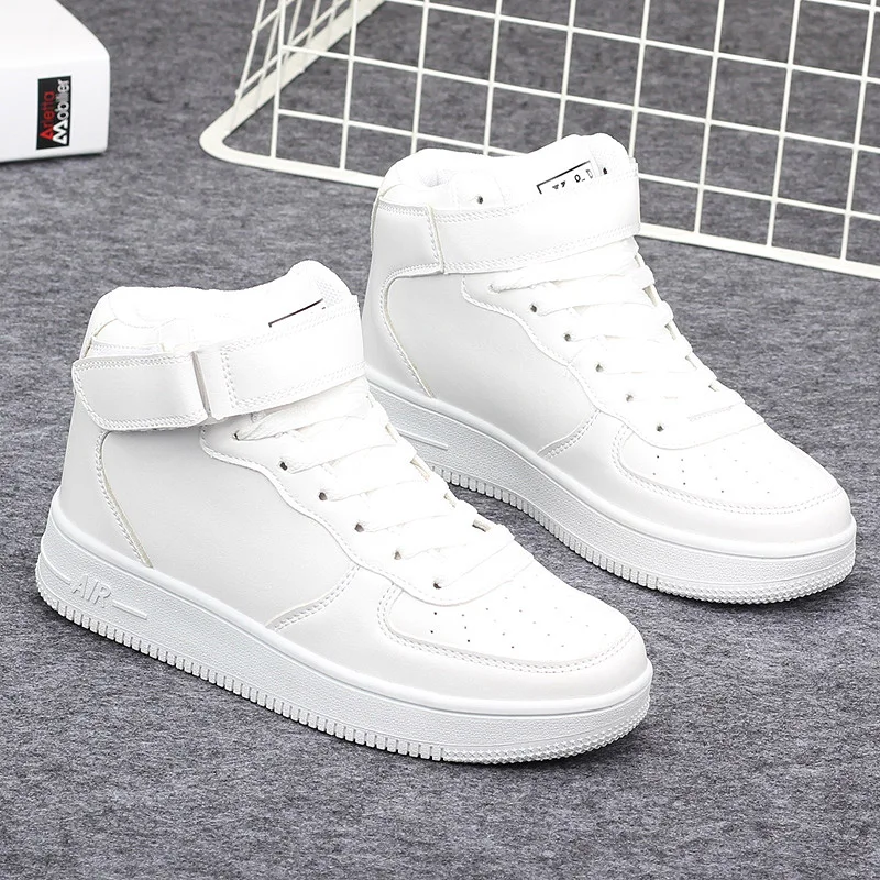 women's high top and inside board shoes new Korean version of fall 2021 versatile breathable Couple's small white | Обувь