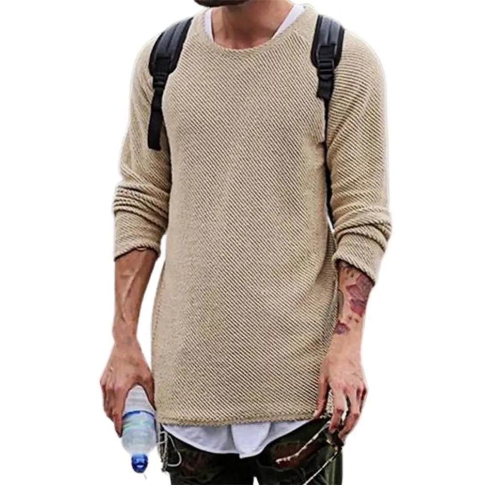 

Men's Sweater Solid Color Knitted Loose Thermal Men's Winter Sweater Men Pullover Sweater for Autumn Knitted All Match