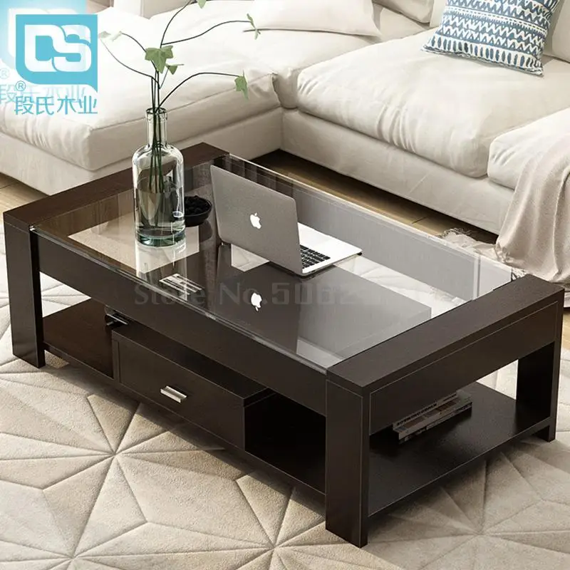Чайный столик простой современный чайный из закаленного стекла для гостиной