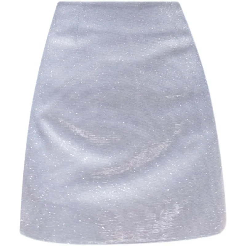 

Sequined A Line Mini Skirts Womens Sexy Party Summer Autumn High Waist Shinny Skirt Black Grey Blue Casual Party Faldas