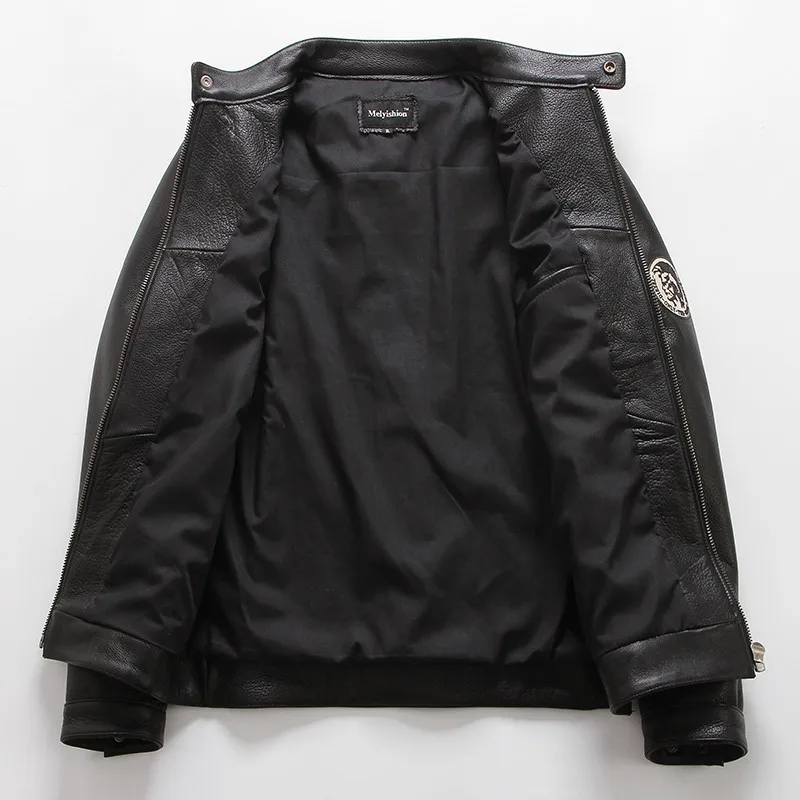 Куртка мужская из натуральной овечьей кожи на весну/осень|Мужские кожаные