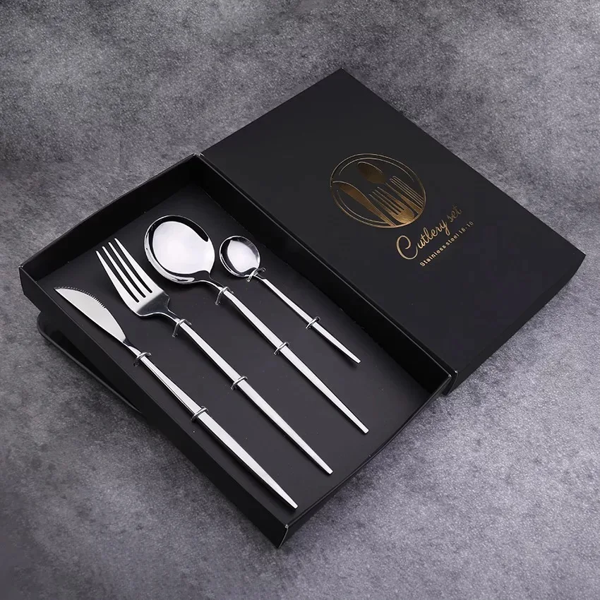 

Piece Stainless Steel Flatware Silverware Cutlery Set, Include Knife/Fork/Spoon, Dishwasher Safe