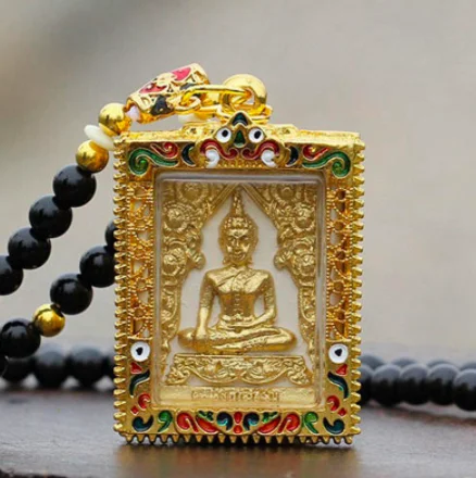 

2020 Винтажный Золотой амулет Будды, подвеска, ожерелье, подвески Будды из Таиланда, ювелирные изделия, ожерелье