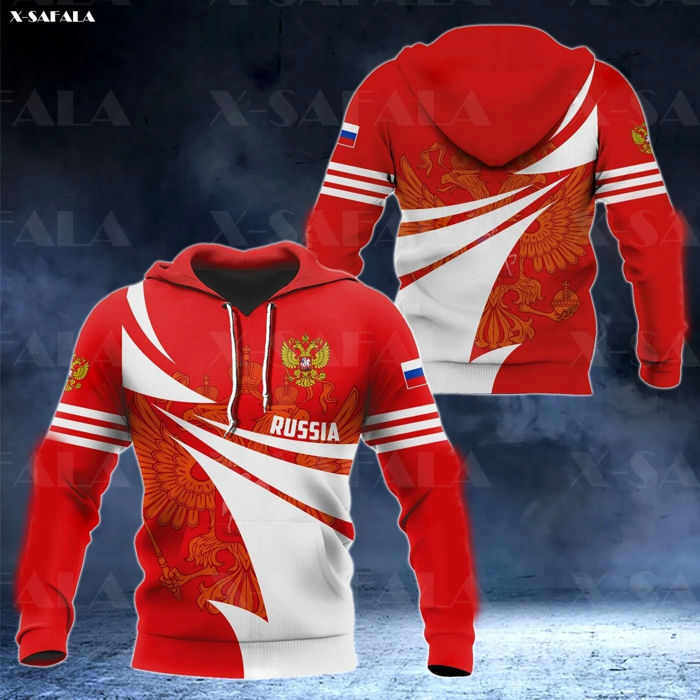 Толстовка на молнии с 3D-принтом русской армии Мужской Женский пуловер свитшот