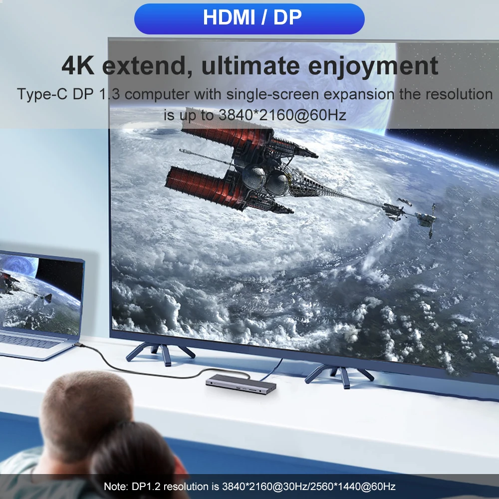 Wavlink USB C док станция MST с тройным дисплеем 4K 60 Гц 2 DP HDMI совместимыми гигабитными