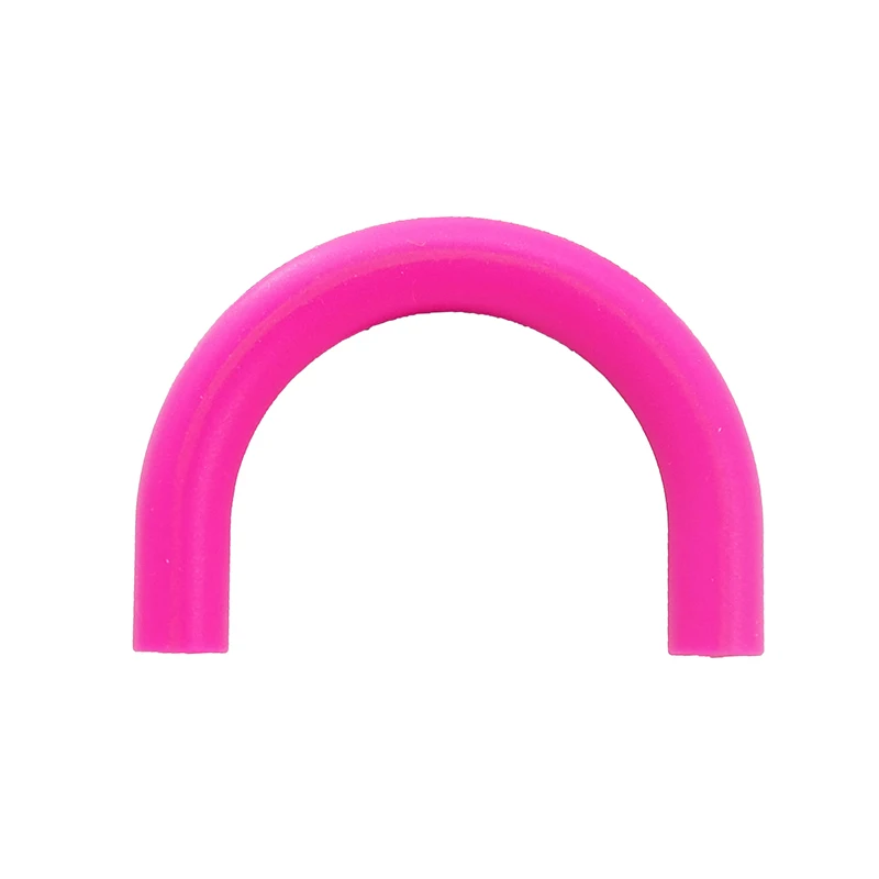 Fuchsia Chengkai 5 шт. U трубка силиконовый Прорезыватель бусины Сделай Сам ручной работы детская соска пустышка Прорезыватель подвеска стрейч жевательный уход игрушечный бисер - Цвет: Fuchsia