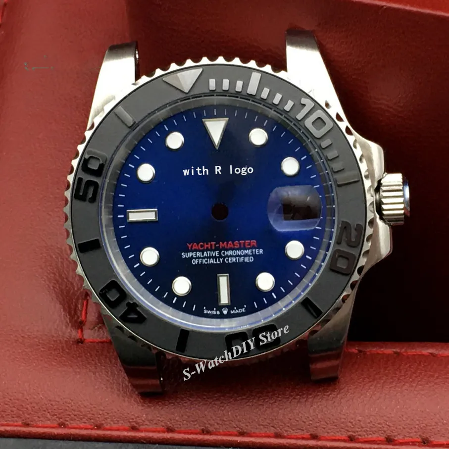 

Watch case accessories 40mm sapphire mirror for eta2836 meyoda 8215